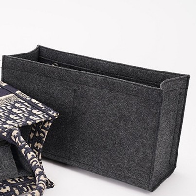 PROMO =Acessories Bag= Felt Bag organizer for mini book tote - side zipper / tas tote book / insert 