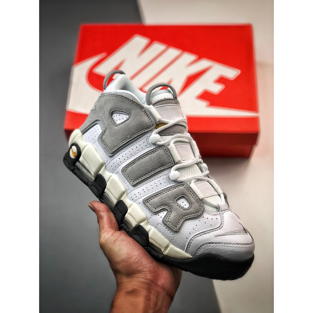 N1K3 A1R More Uptempo Sepatu kasual low-top asli kelas atas Angkatan Udara murni berwarna putih dan 