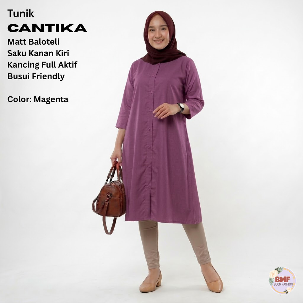 PIK - Tunik Cantika Jumbo L XL XXL 3XL Pakaian Muslim Wanita Tunik Wanita Fashion Muslim Jumbo