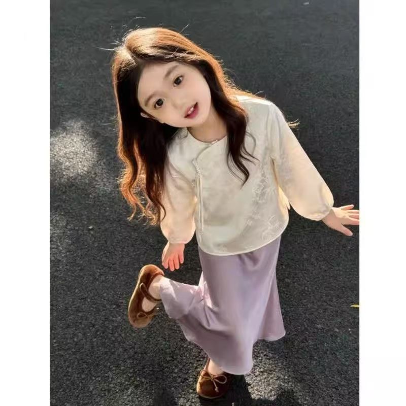 [MIMPI CIAN] Setelan Baju Tang Anak Perempuan Atasan Gaya Nasional Baru Rok Hanfu Cina Anak