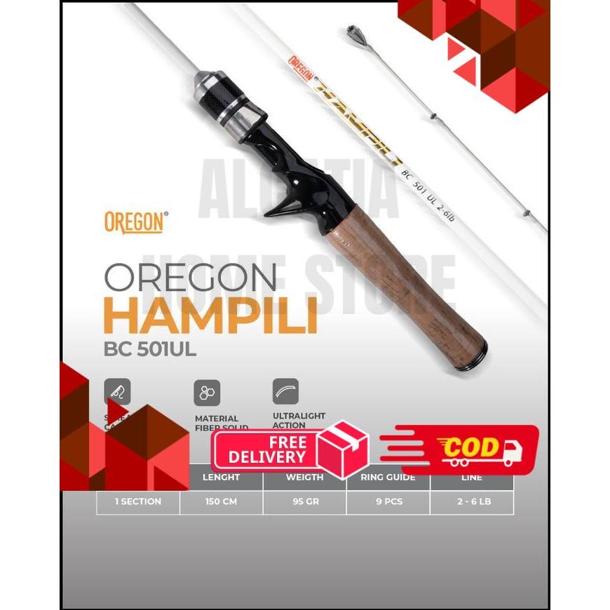 Joran Bait Casting Oregon Hampili 501 - 2-6lb -alca