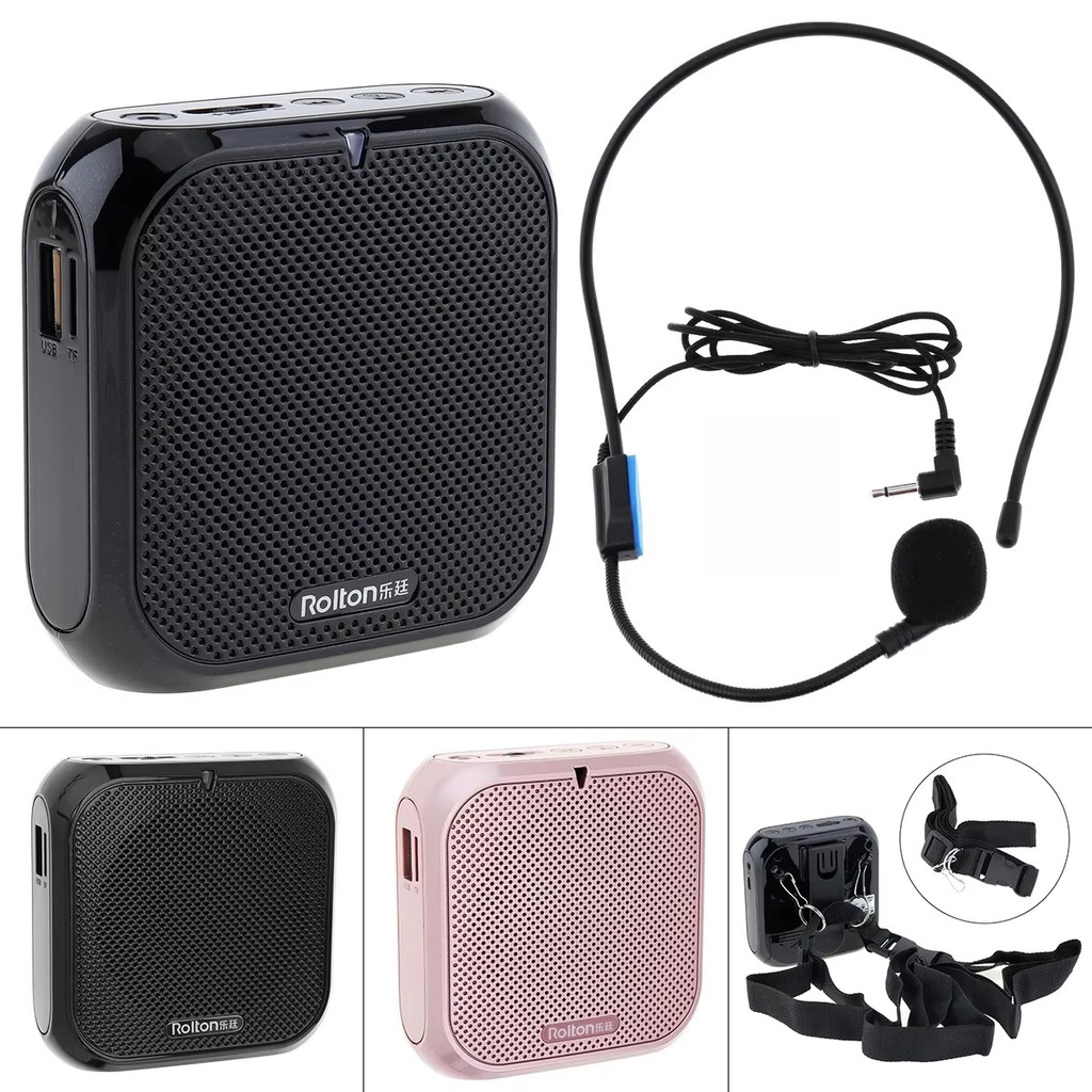 Speaker Pinggang Dengan Mic Speaker Bluetooth Speaker Megaphone Mini Pengeras Suara Untuk Mengajar S
