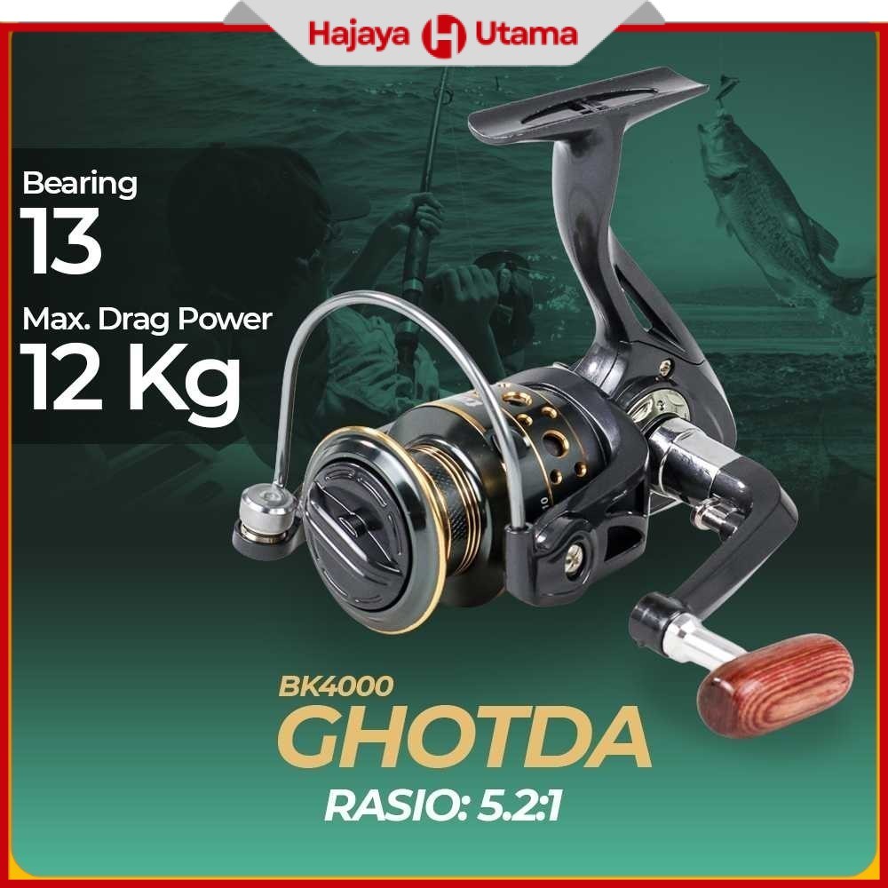 GHOTDA Reel Pancing Spinning 5.2:1 Ball Bearing 13 - BK4000
