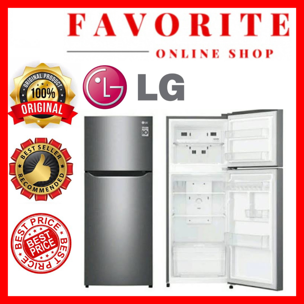 KULKAS LG 2 PINTU GN-B 222 SLCB  LEMARI ES 2 PINTU LG INVERTER 222SLCB