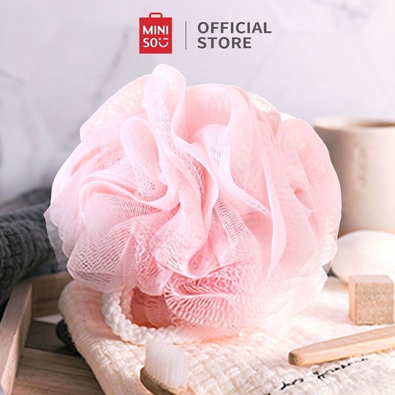 BALI Busa Mandi MINISO Bath Sponge 3pcs Spon Mandi MINISO Shower Ball Sponge Mandi MINISO Spon Badan