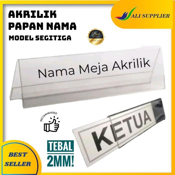 Nama Meja Panitia SN HOLDER AKRILIK / ACRYLIC PAPAN NAMA MEJA / TENT CARD AKRILIK MURAH / NAME PLATE