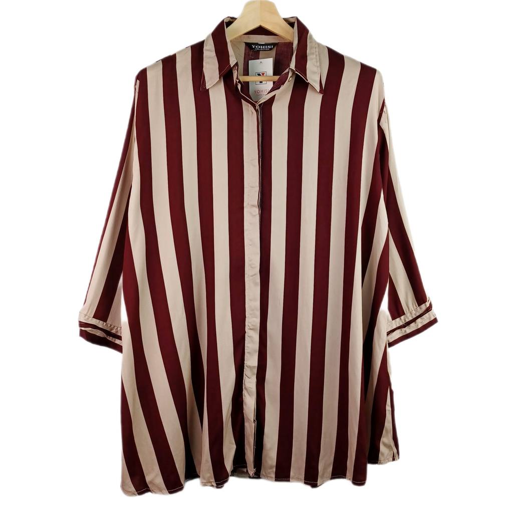 TUNIK KEMEJA JUMBO RAYON SALUR LD 130 CM SUPER BIG SIZE XXXXXL 5XL 4608#