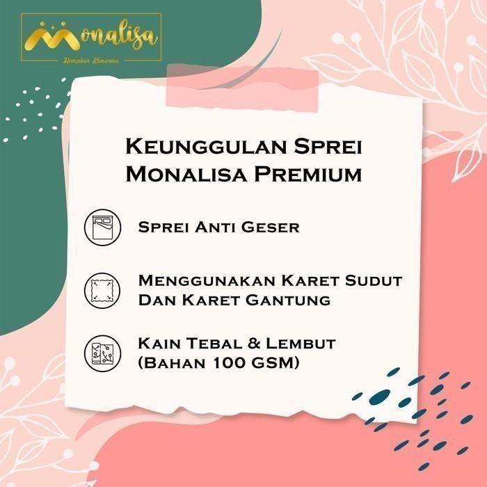 Monalisa Premium Sprei Uk 90/100/120 - Leopard Sultan - 120 x 200 x 20