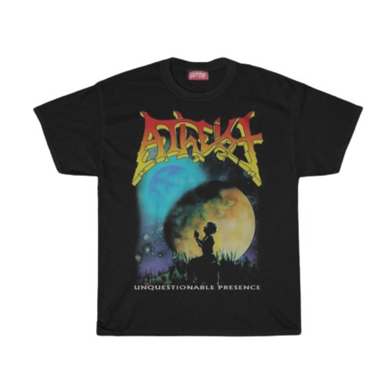 (COD) KAOS / T SHIRT / ATHEIST / KAOS BAND ATHEIST UNQUESTIONABLE PRESENCE