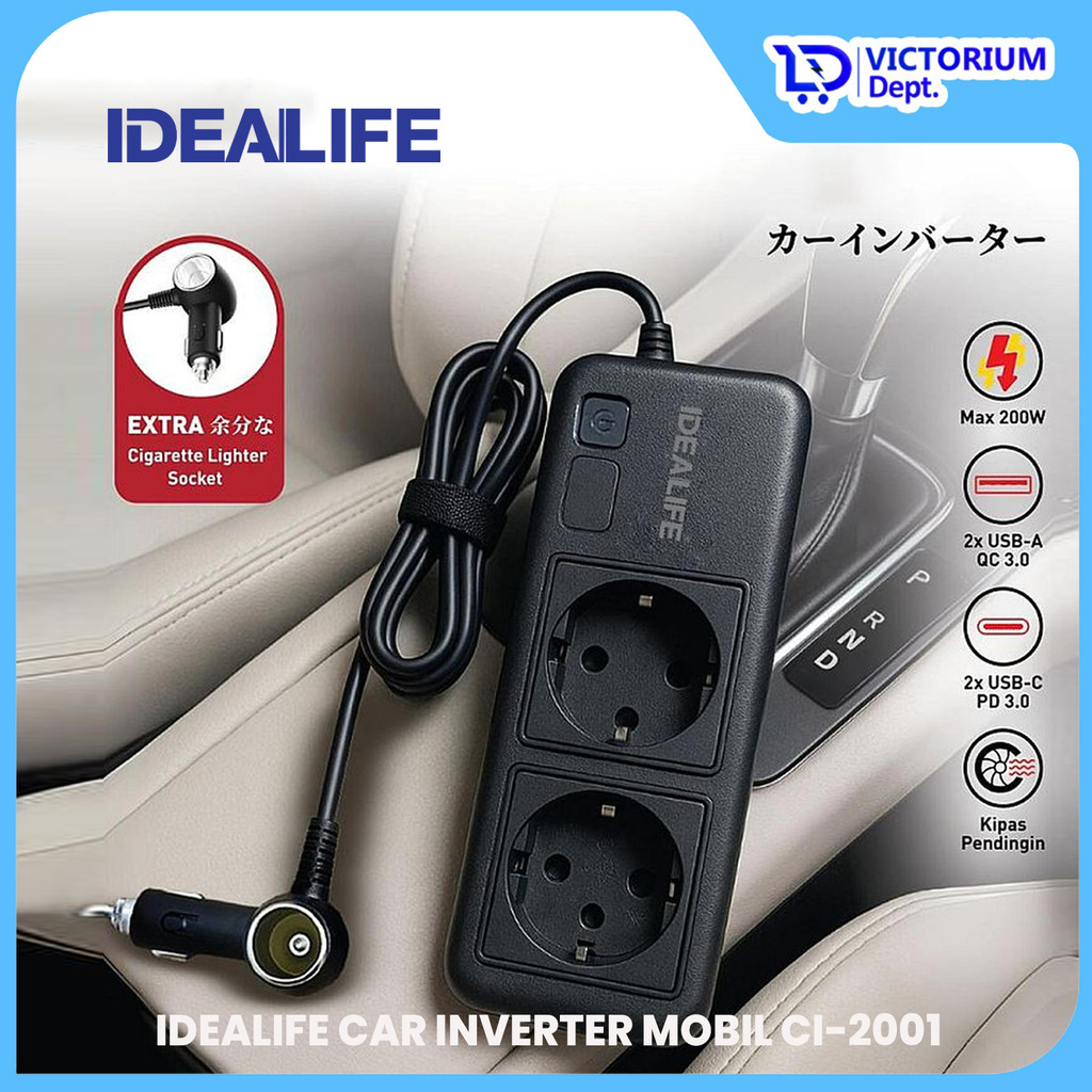 VICTORIUM - IDEALIFE - CAR INVERTER - INVERTER MOBIL – STOP KONTAK MOBIL CI-2001