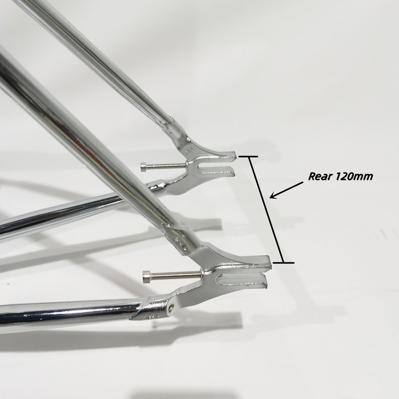 Vintage Single Speed Track Bike Frameset Fixed Gear Bike Framework High Carbon Steel Fixie Bicycle F