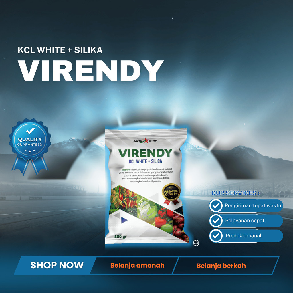 VIRENDY KCL WHITE PLUS SILIKA Serbuk Pupuk Nutrisi Umbi Dan Sayuran 500 Gram