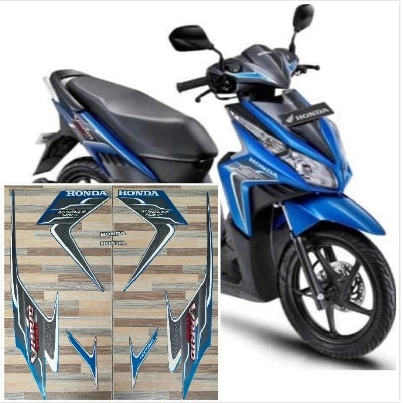 striping original Honda Vario techno 110 biru tahun 2010 2011
