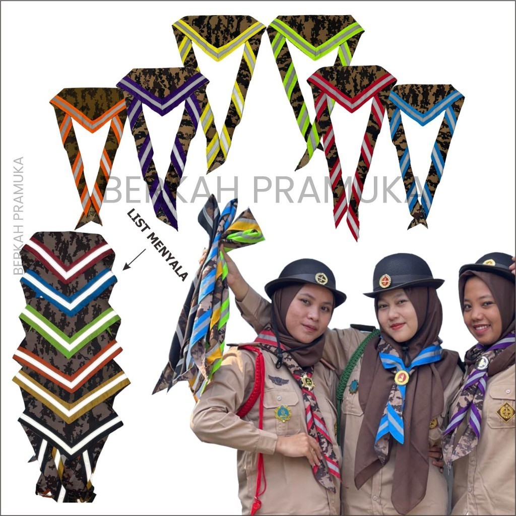 TERBARU Scarf Pramuka Scraf Loreng Pramuka Scraft Menyala Doreng