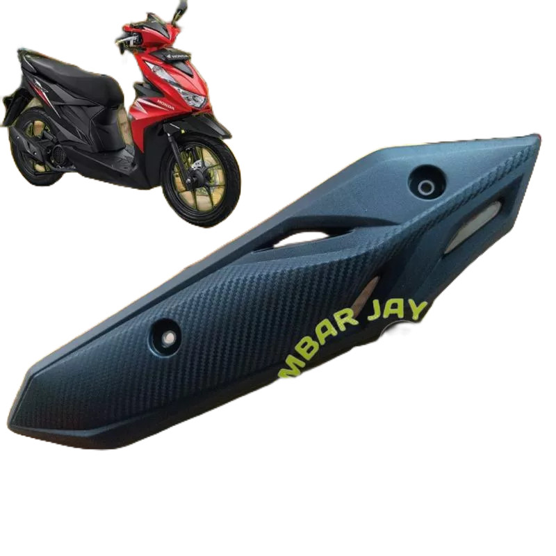 ORIGINAL cover tameng tutup knalpot beat new led 2020-2022