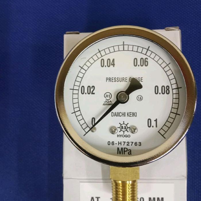 pressure gauge 0.1 Mpa size 2.5 inch drat 1/4" besi