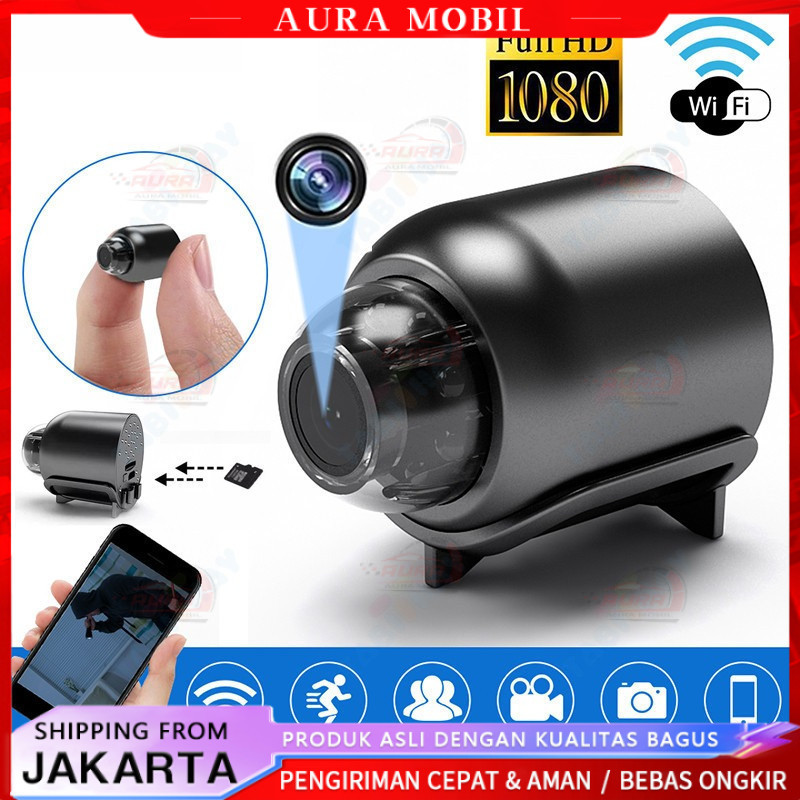 X5 Kamera CCTV Mini Tersembunyi Tanpa Kabel 1080p CCTV Wifi Jarak Jauh Lewat Hp Camera Cctv Kamera K