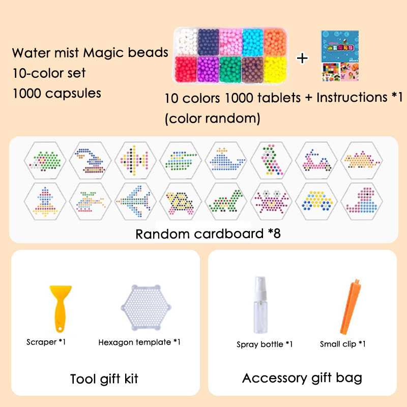 ZYL 1000/1500 PCS DIY Magic Water Beads / Mainan Edukasi Anak / Water Spray Magic Crystal