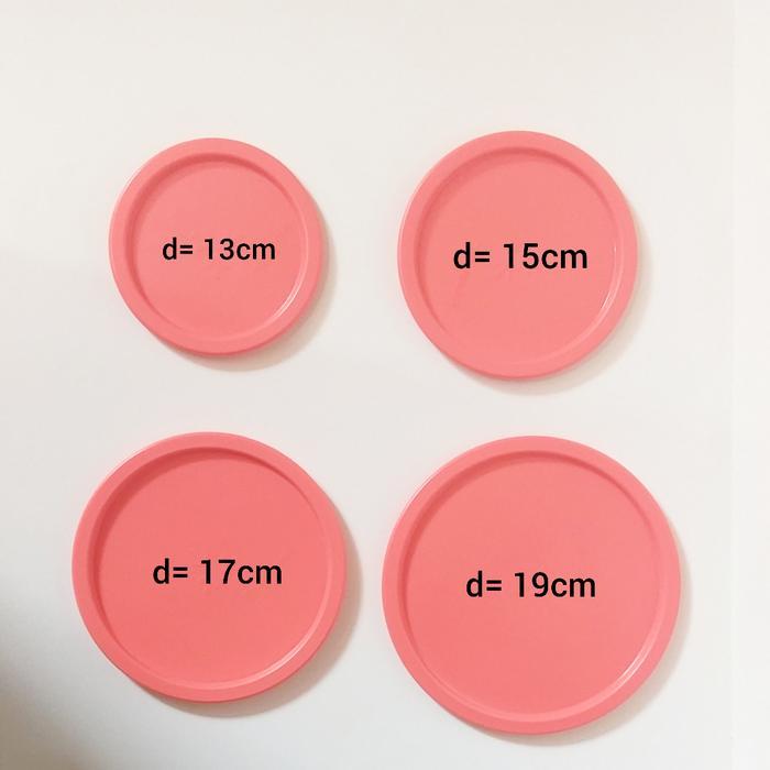 seal o touch tutup mosaic canister toples tupperware - peach 17cm