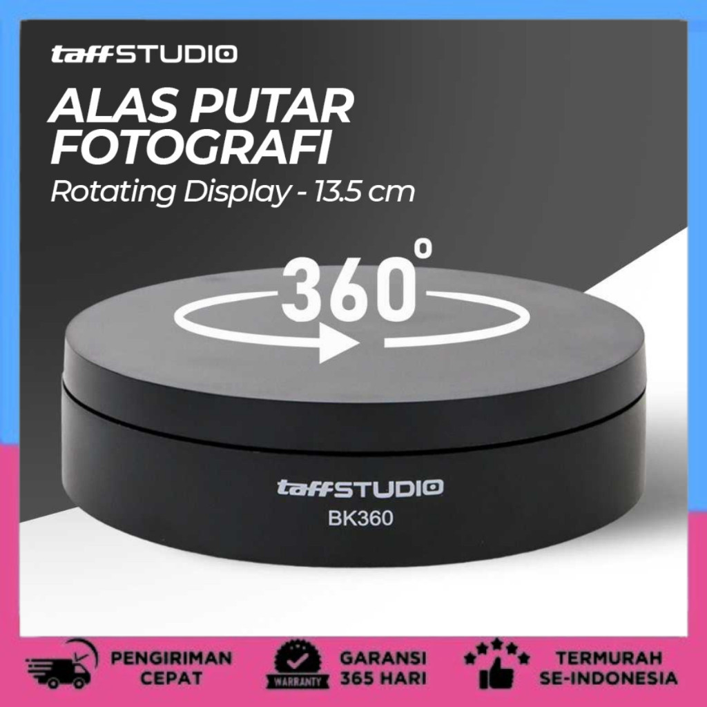 Alas Putar Fotografi Rotating Display Stand Base Mirror Surface 13cm /Alas Putar Fotografi