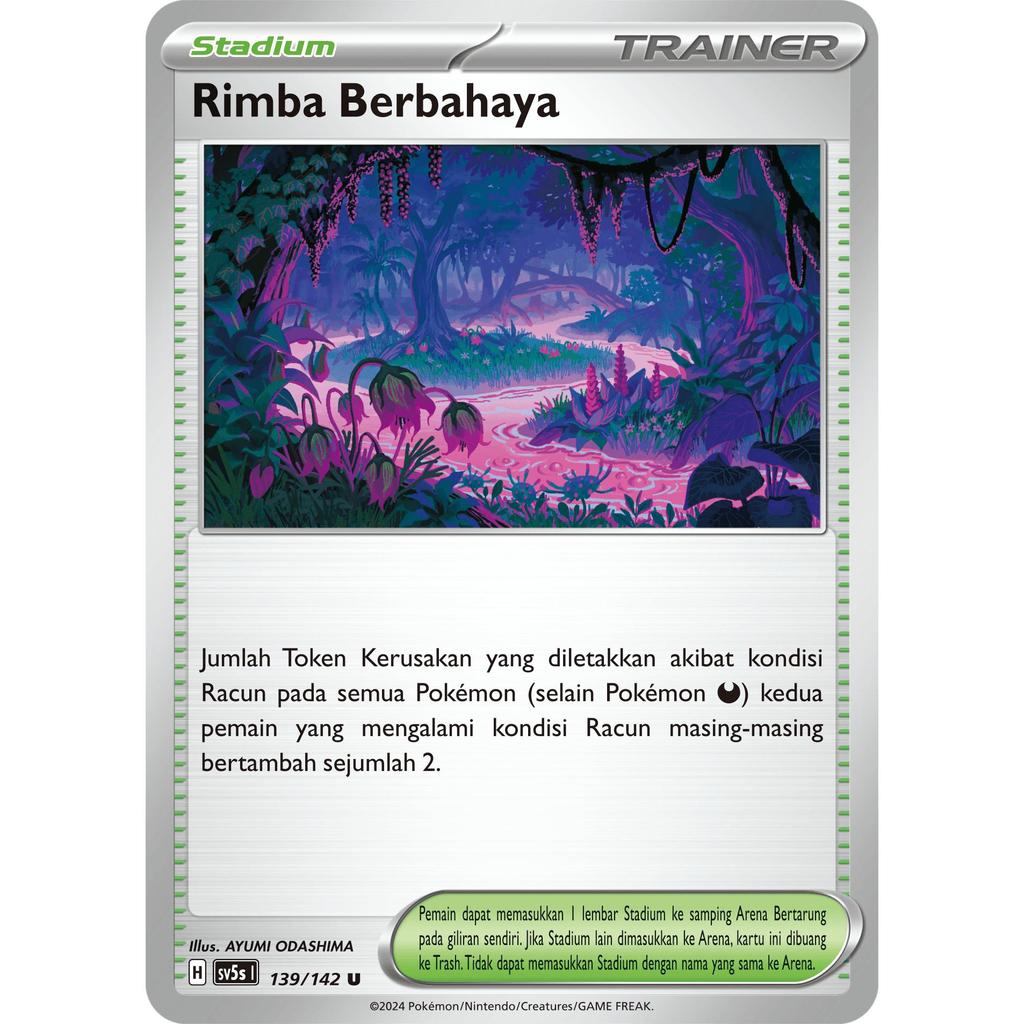TCG Rimba Berbahaya 139/142 SV5s Trainer Item Supporter KARTU CARD POKEMON INDONESIA