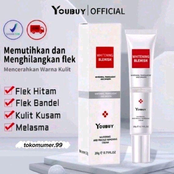 CREAM YOUBUY WHITENING AND FREKLE REMOVING BLEMISH 30gr krim pemutih wajah Light Dark spots Flek Hit