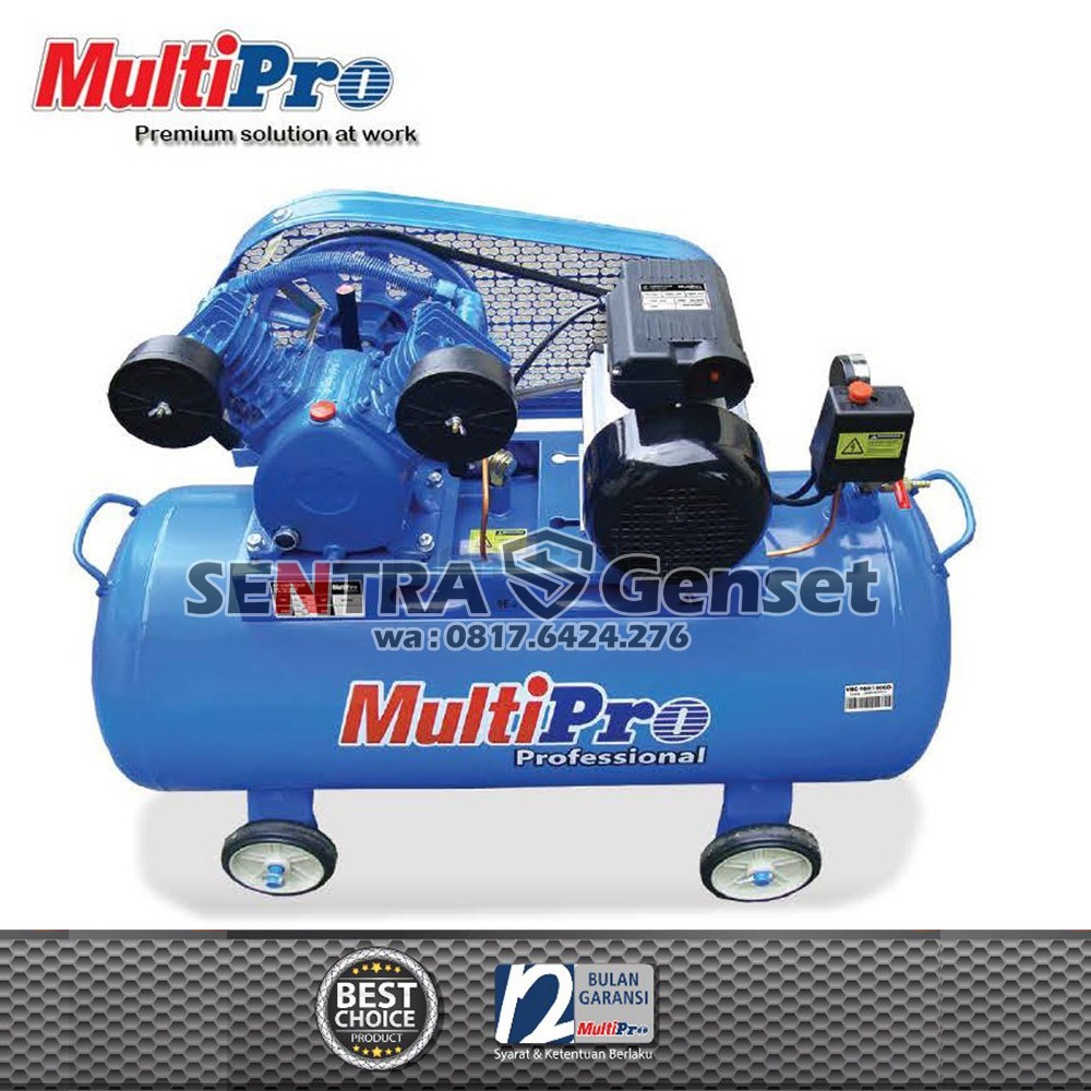 Kompresor multipro 2 hp tipe vanbelt. Multipto VBC 100/100. Listrik