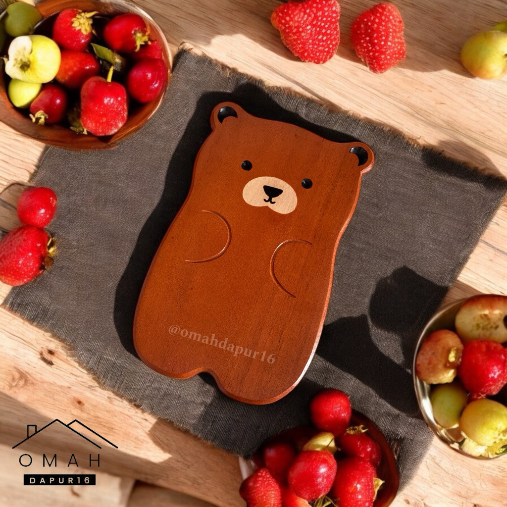 Talenan Kayu Beruang / Talenan beruang kayu / Talenan estetik / Talenan lucu / Talenan kayu