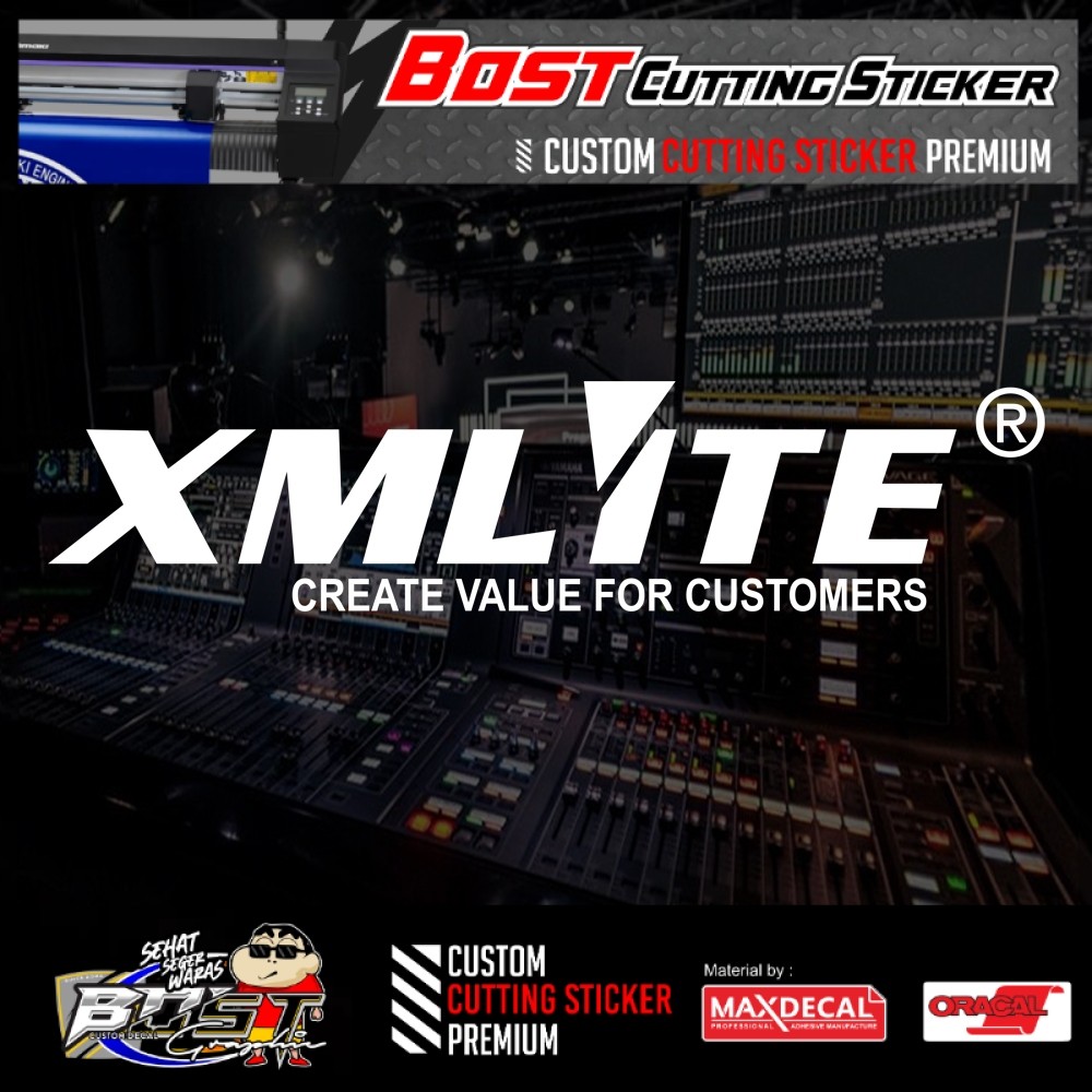 cutting sticker hardcase box sound lighting xmlite.stiker box lampu logo xmlite