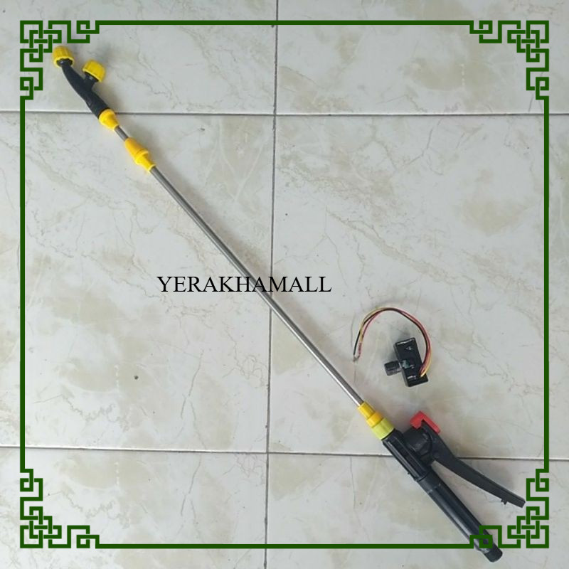 1SET GAGANG STICK TANGKI ELEKTRIK KOMPLIT | spuyer plus selang potensio pompa sprayer handle kran no
