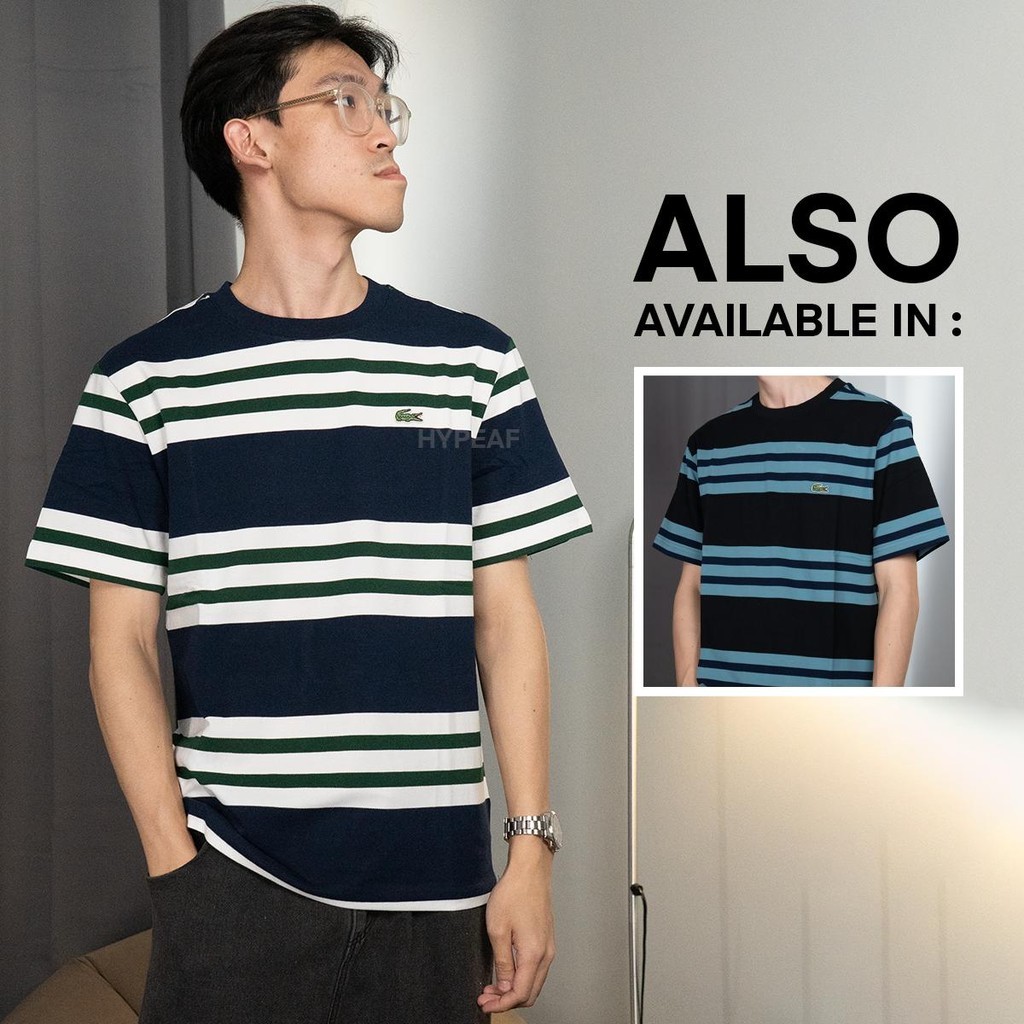 LACOSTE Striped Tshirt Tee Baju Kaos Original