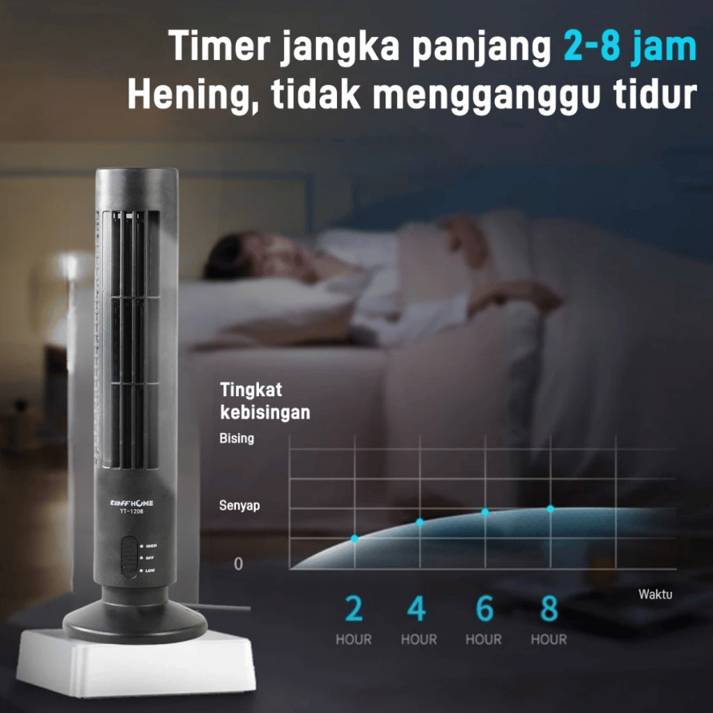tower fan kipas angin berdiri TaffHOME Tower 2 Speed - YK-1208