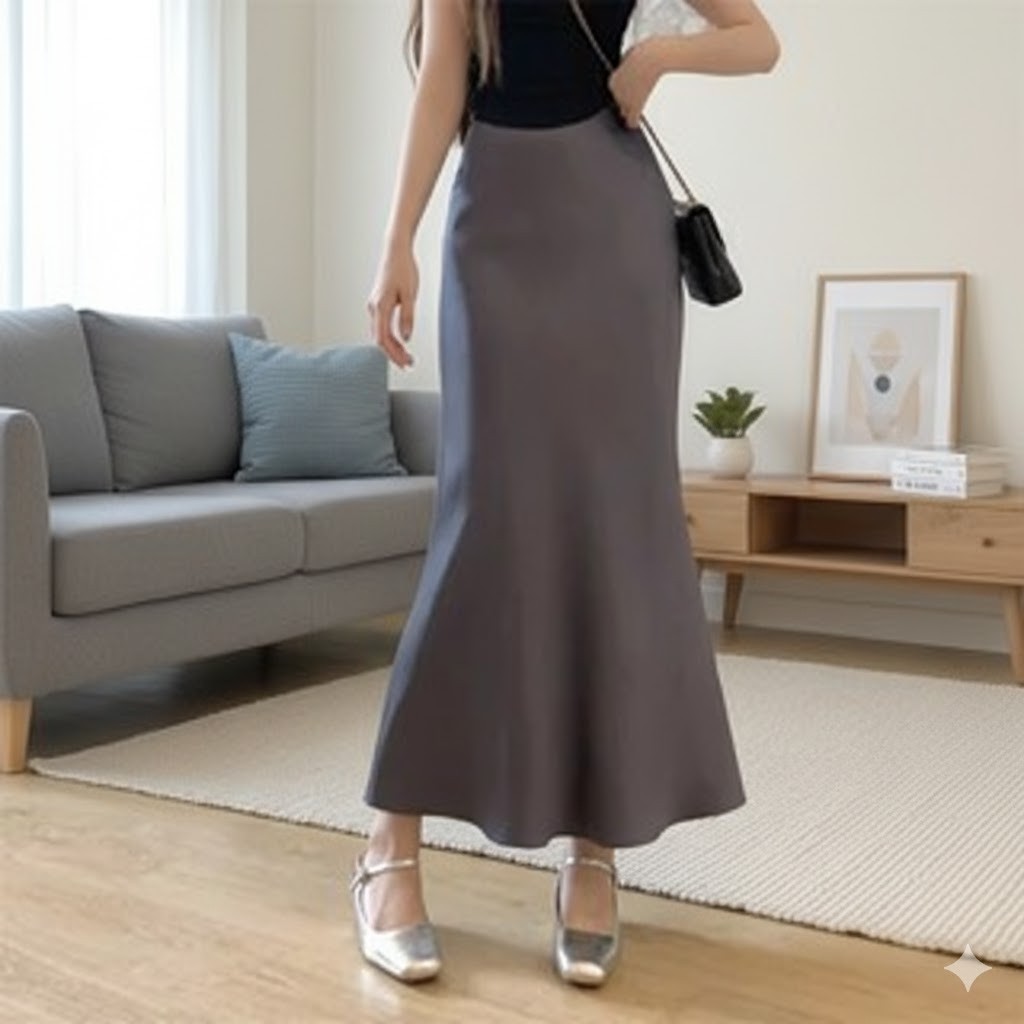 Rok MERMAID Flare /  02 Rok Wanita Model Duyung Knit Snowrib Kekinian / JOANA Fashion