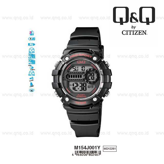 New 161 Q&Q QnQ QQ Original Jam Tangan Digital - M154 M154J Water Resist 161