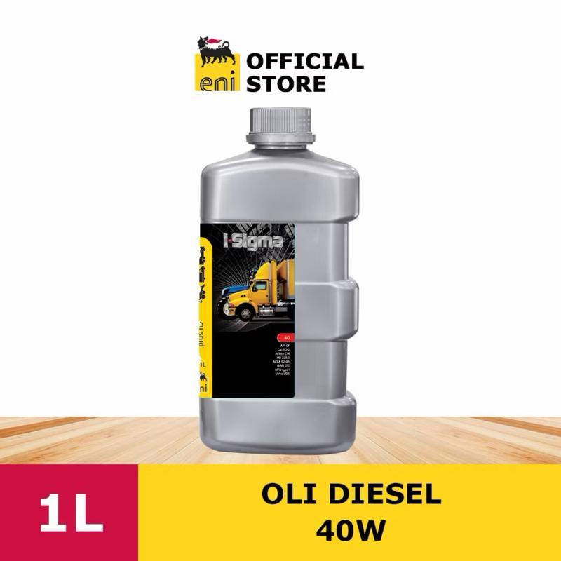 Oli Mobil Diesel Eni I-SIGMA SAE 40 1 Liter Pelumas Oli Mesin Mobil Diesel 1 Liter Agip Eni