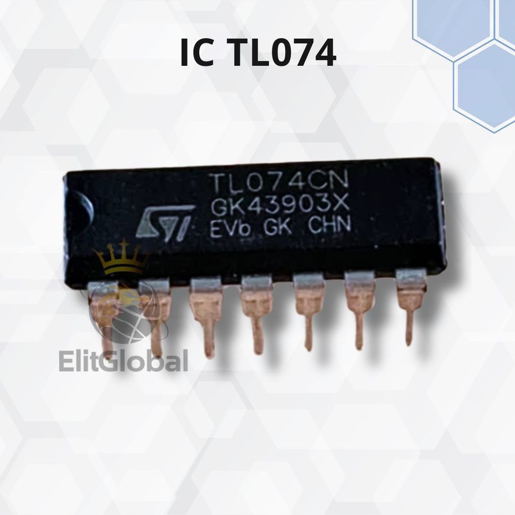 IC TL074 Operational Amplifier TL 074 Quad JFET Low Noise Berbagai Aplikasi