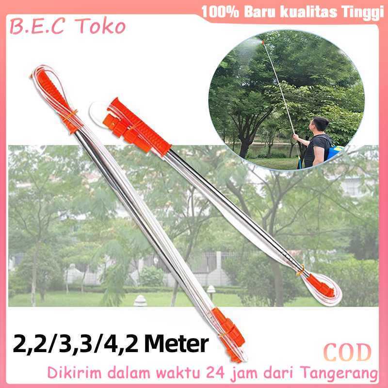 Stick Sprayer Panjang Elektrik 2,2/3,3/4,2M Stainless Steel Stick teleskopik panjang Pesticide Spray