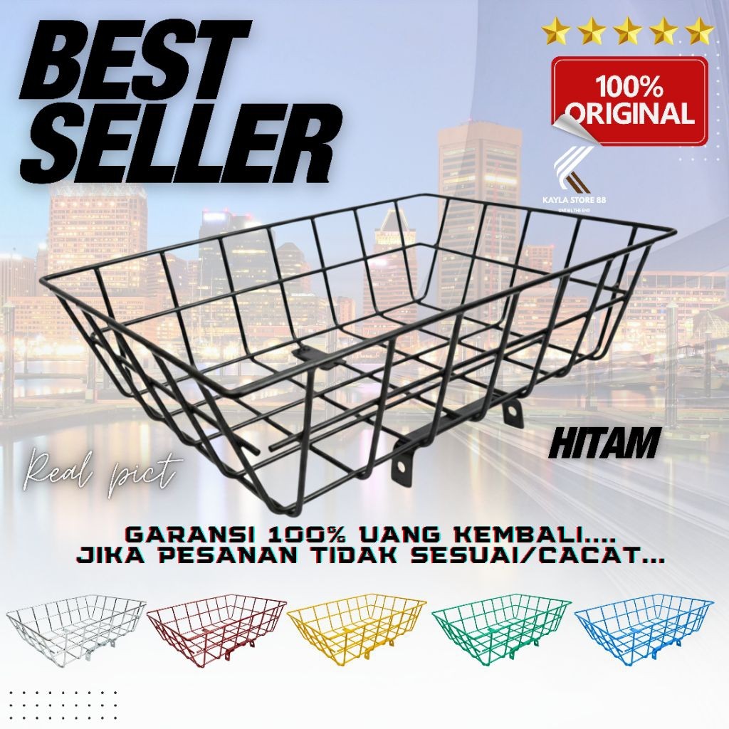 KERANJANG DEPAN SEPEDA ORIGINAL UNIVERSAL PNP MTB MINION FIXIE MINIVELO 27.5 20 INCHIE INCHI SEPEDA 