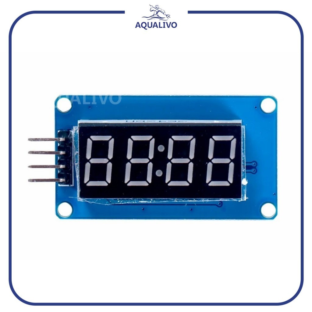 AQUALIVO Seven Segment Display TM1637 Module Clock 7 Segmen Modul TM-1637 Jam Timer