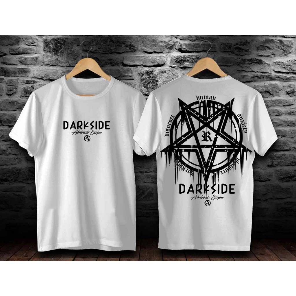 T-SHIRT BAJU KAOS TULISAN GAUL DARK SIDE Hitam / DISTRO PRIA TERBARU TERMURAH / COWOK CEWEK DEWASA