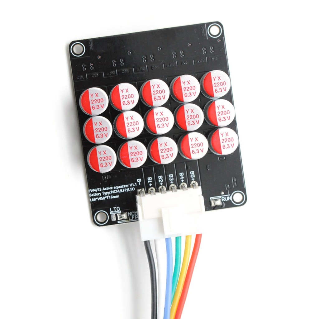 5S Active Equalizer Balancer Lifepo4  Lipo LTO Battery Energy Equalization Capacitor BMS Board
