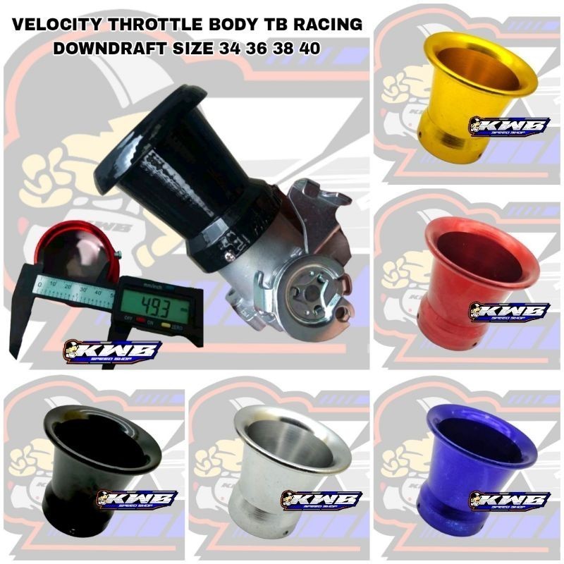 Velocity throttle body TB racing 36/38/40 nmax aerox beat vario 125 150 scoopy pcx vixion cbr downdr