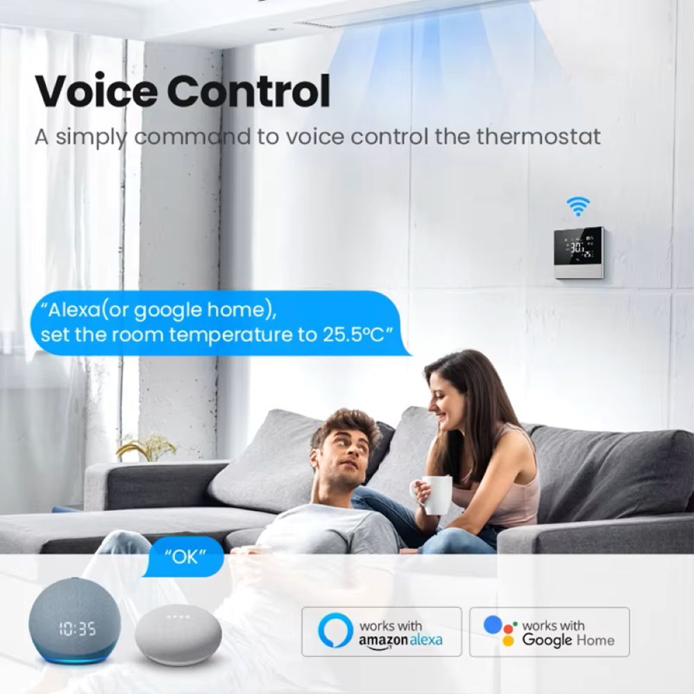 New Tuya WiFi Smart Central Air Conditioning Thermostat Heating And Cooling Function 3 Speed Fan Coi