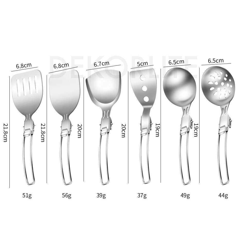 Paket Peralatan Masak Outdoor Stainless Steel 304 Portabel & Lipat Lengkap — Kuat Anti Karat, Ringka