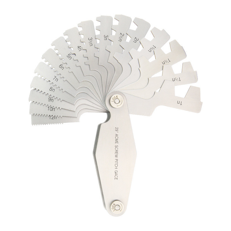 29 / 30 Optional Screw Pitch Measuring Tool T Thread Gauge ACME Screw Thread Pitch Gauge