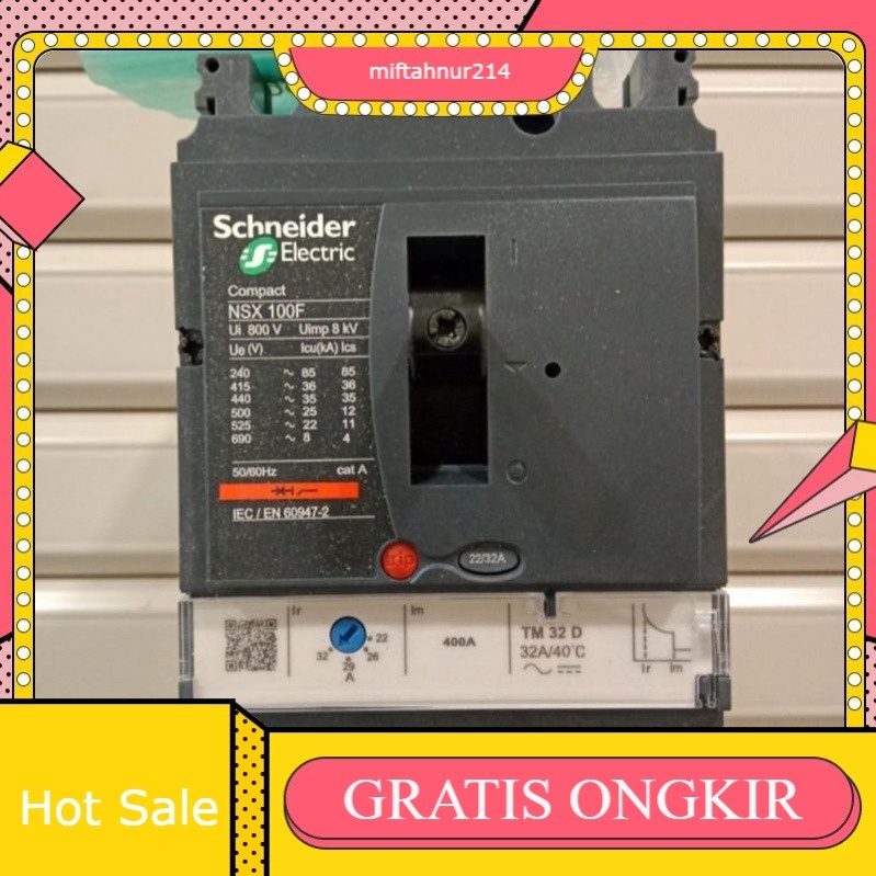 MCCB SCHNEIDER NSX100F 3P 32A