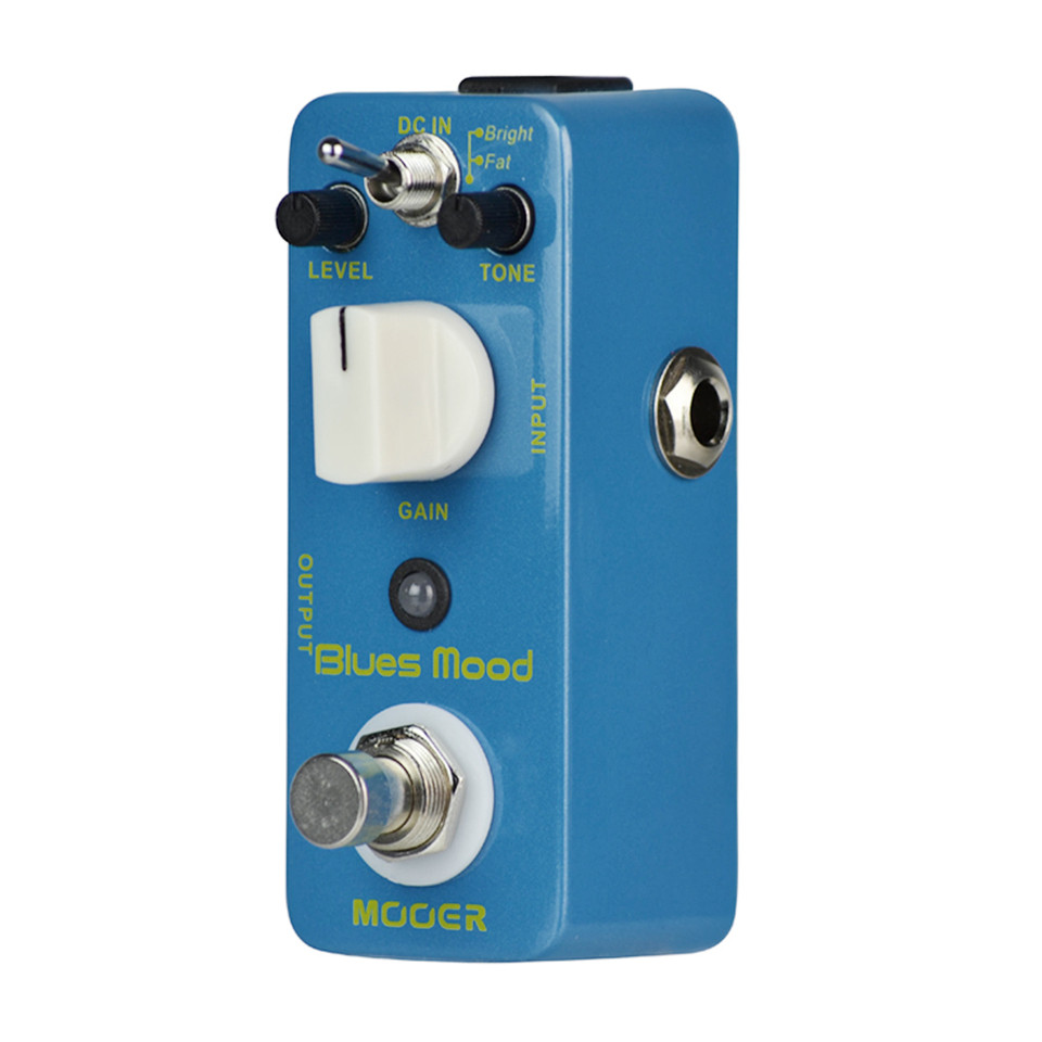 MOOER Blues Mood Overdrive Guitar Effect Pedal Blues Style 2 Modes(BrightFat) True Bypass Full Metal