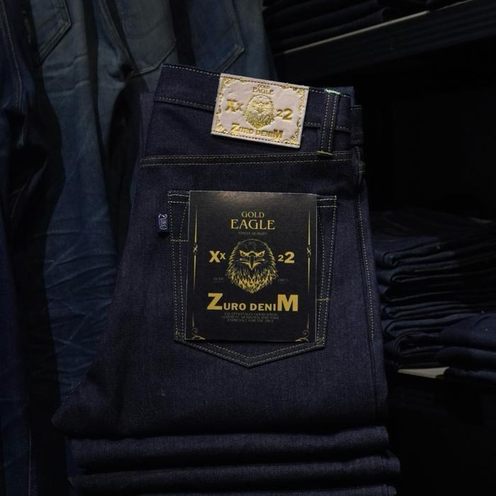ZURO DENIM - GOLD EAGLE 16oz Sanforized - Celana Jeans Raw Denim - GRATIS Refresher - 32