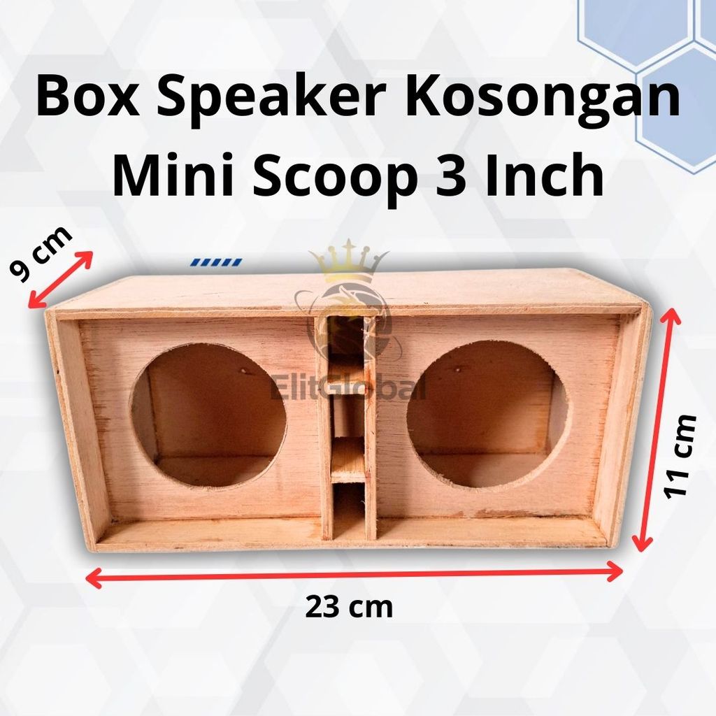 Box Kosongan Speaker 3 Inch Mini Scoop Double