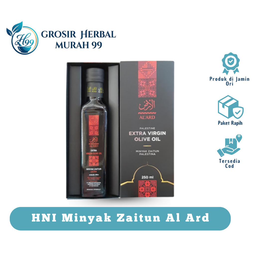 [ORIGINAL] Minyak Zaitun Al Ard HNI HPAI 250ml - Extra Virgin Olive Oil Palestina